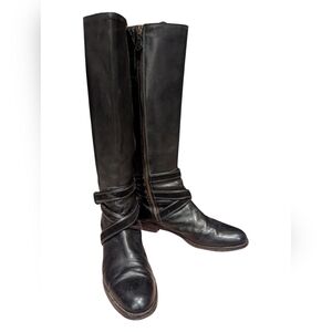 Cole Haan Leather Riding Boots, Black, Size 9B